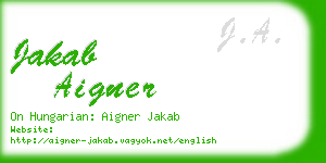jakab aigner business card